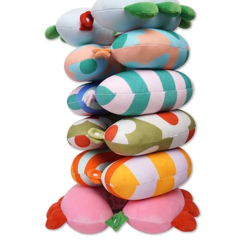 Almohada Coral verde olivo ergonómica para viaje miniatura 2