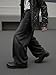 Mens Baggy Jeans Wide Leg Y2k Denim Pants Skater Hip Hop Fashion Loose Fit Casual Trousers Streetwear Black