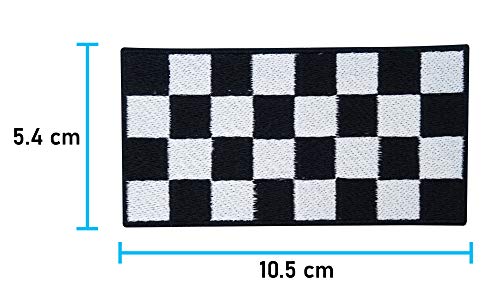 Toppa termoadesiva in bianco e nero per coprire i
