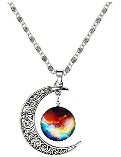 Adorit Mystical Galaxy & Crescent Moon Cosmic Colorful...