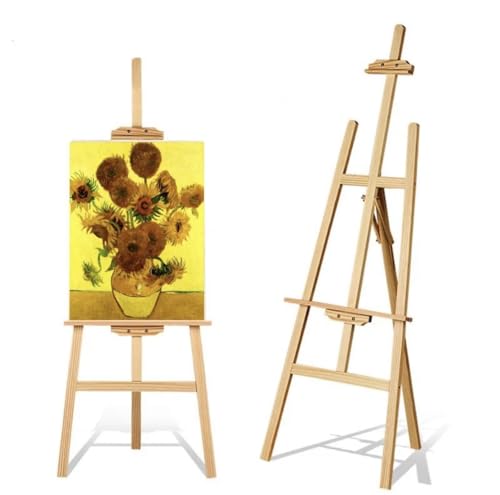 Image of Buzz Cool Wooden Easel Stand | 5 Feet Canvas Painting Stand for Artists | Easel Stand for Painting, Decoration and Display | Photo Sun Board Standee (150 cm)