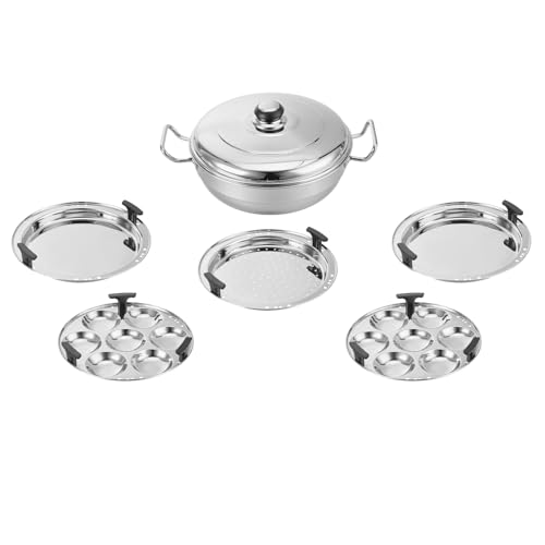 Amazon Basics Stainless Steel Idli Maker/Momo Maker/Multi Kadai S...