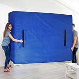 Mattress Cover for Moving and Storage Queen Size, Waterproof Mattress Cover for Moving with Heavy Duty Handles, Strong Zipper, Reusable Mattress Storage Bag, Moving Supplies & Moving Bags,Blue