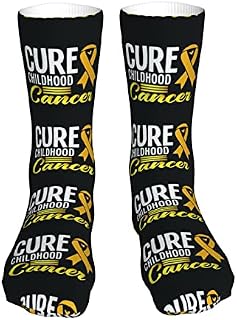 883 Compression Socks Childhood Cancer Awareness Crew Socks Soft Athletic Socks Non Slip Calf Socks For Trekking Walking Jogging 40cm