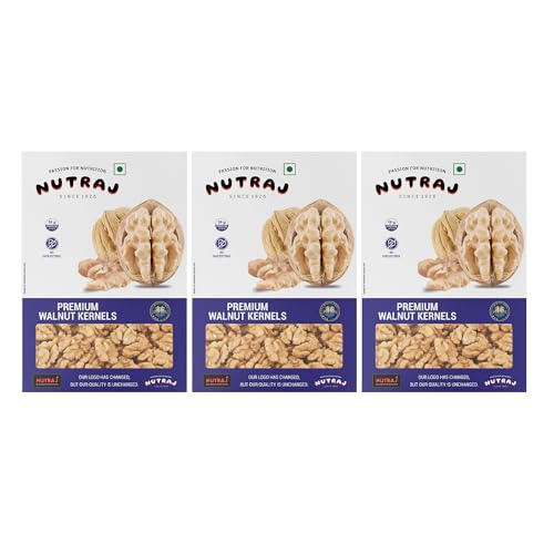 Image of Nutraj California Walnut Kernels Without Shell 600g (200g x 3) Pack | Akhrot Giri |Dry Fruits | Nuts | Grocery Items.