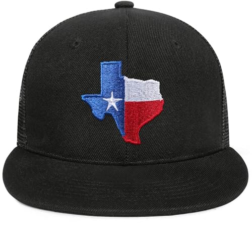 Image of Adjustable State Flag Trucker Hat Mesh Baseball Cap with Embroidered Patch for Men Women