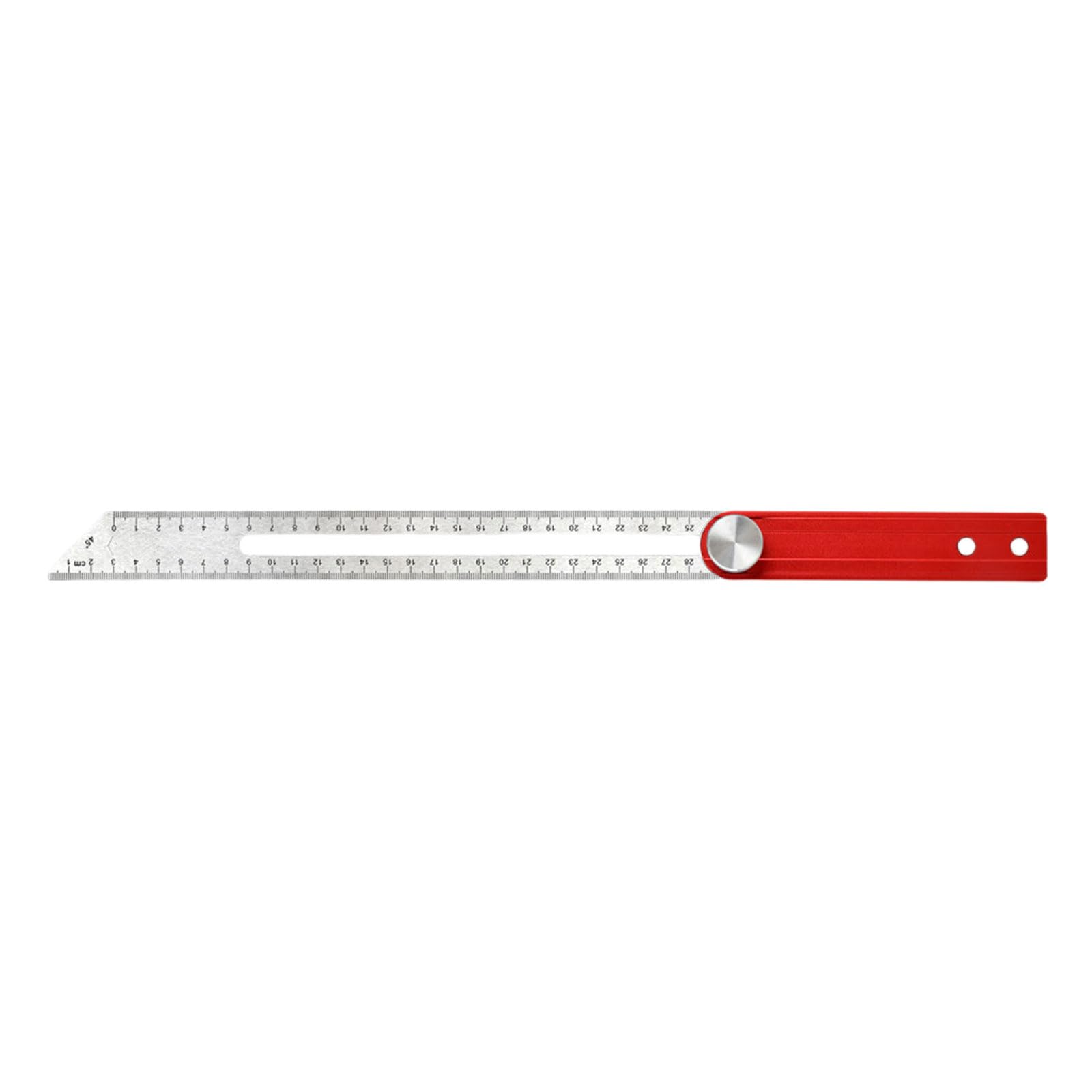 Netbiio Red Duty Aluminum Carpenter Right Angle Ruler Double Sided Scale Strong Metal Builder Square Precise Marking & Cutting Aluminum Mixing Woodworking