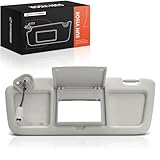 A-Premium Driver Left Side Sun Visor Compatible with Mazda RX-8 RX8 2004-2011 - with Vanity Light, with Vanity Mirror, Gray Color - Replaces FE8869320B77