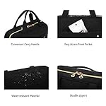 BAGSMART Toiletry Bag Travel Bag with Hanging Hook, Water-resistant Makeup Cosmetic Bag Travel Organizer for Accessories, Shampoo, Full-size Container, Toiletries (Black, Medium) - Image 5