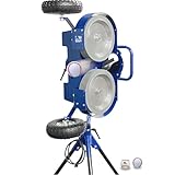 BATA B2 Baseball Two Wheel Pitching Machine, Youth and Adult Automatic Pitch Machine for Baseballs, Practice Training Equipment