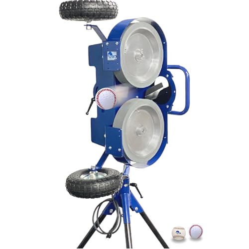 BATA B2 Baseball Two Wheel Pitching Machine, Youth and Adult Automatic Pitch Machine for Baseballs, Practice Training Equipment