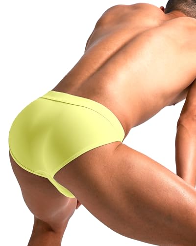 Men's Sexy Ice Silk Bikini Briefs Bulge Pouch Ultra-Soft Low Rise Underwear 3 Pack3