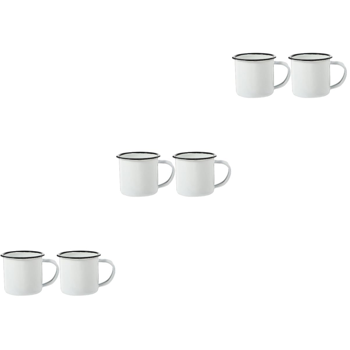 Tasses en émail GALPADA lot de 6 gobelets vintage camping