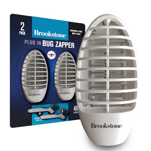 LiBa Bug Zapper Review: Effective Insect Elimination 7 Brookstone Wall Plug-in Bug Zapper 2 Pack - Chemical-Free & Non-Toxic, Safe for Children & Pets, Removable Catch Tray with Cleaning Brushes