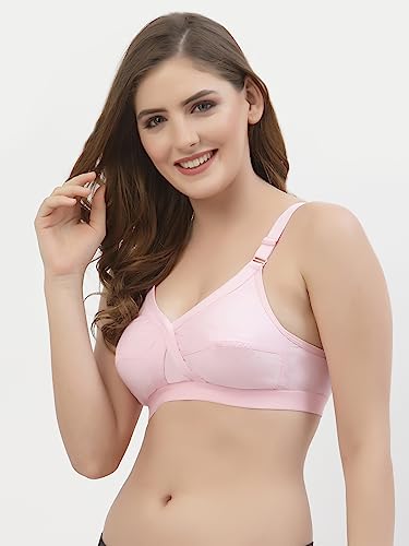 Image of Floret Women's Pure Cotton-Fabric Non Padded & Non-Wired Cut & Sew /Full Coverage Bra