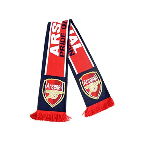 Arsenal FC Pride Of London Jacquard Knit Scarf (One Size) (Navy/Red) - Image 2