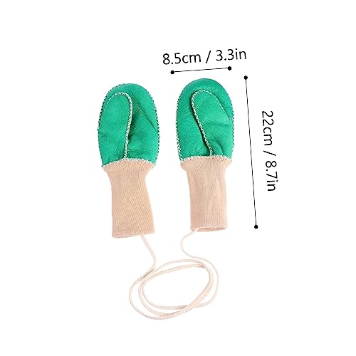 VALICLUD 2 Pares Luvas De Esqui De Pele De Carneiro Luvas De Esqui Para Crianças Luvas De Ciclismo L