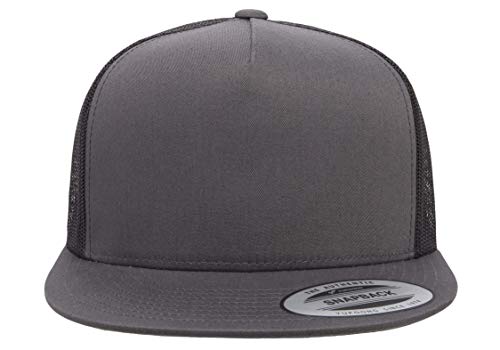 Yupoong Men's Classic Trucker Cap 2-Tone, Charcoal/Black, Osfa #TOP1