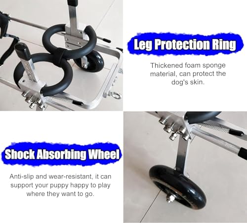 Aide à la mobilité pour chiens - Fauteuil roulant réglable XS - 7