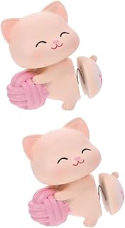 Toyvian 2 Peças Brinquedos Educativos Infantis Carro De Brinquedo Carros De Brinquedo Decoração De Carro Ornamento De Interior De Carro Decoração De Boneca Animal Agitação Boneca De