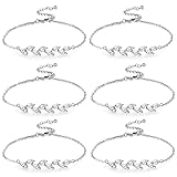 DHQH Bridesmaids Gift Set of 6 or 4 Bridesmaid Bracelet 18K Gold Plated Leaf Bracelet I Couldn’t Tie