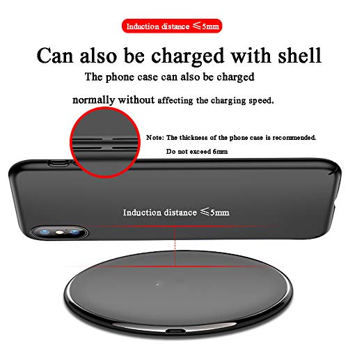 Chargeur sans fil blanc discret pour table de chevet et bureau