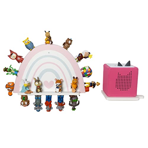 JP Journey Regal für Toniebox Regenbogen für 25 Tonies mit Metallband für Magnetische Figuren (Mit Halter, 34 x 23 x 5 cm) Cover