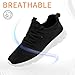 Oltyutc Men Women Tennis Shoes Lightweight Breathable Running Shoes Walking Gym Workout Athletic Comfortable Fashion Sneakers Black_White 8.5 Women/7 Men
