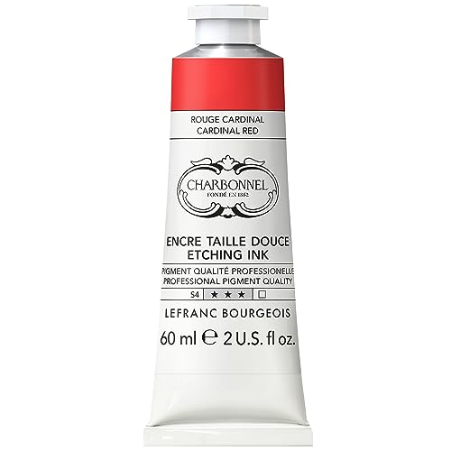 Encre Charbonnel Taille Douce Rouge Cardinal 60ml Lefranc Bourgeois finis sans bavure