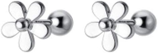 Minimalist 18G Daisy Flower Stud Earrings Sterling Silver Dainty Tiny Small Cartilage Tragus Earring Ear Piercing Studs Helix Barbell Hypoallergenic for Women Girls Dainty Fashion Birthday Gifts