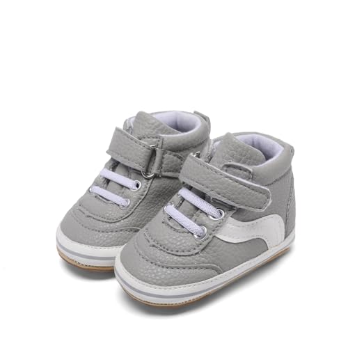 Image of Clowora Baby Boys Girls Shoes Non-Slip Rubber Sole Sneakers Infant First Walking Toddler Crib Shoes Newborn Loafers Flats.
