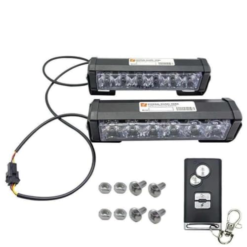 Image of MONARCHIE 12 LED Car Grille Light Bar | 12V Dual Color Red Blue White LED Light | Multi-Mode High Brightness Aluminium Body | Universal for Cars, SUVs & Trucks