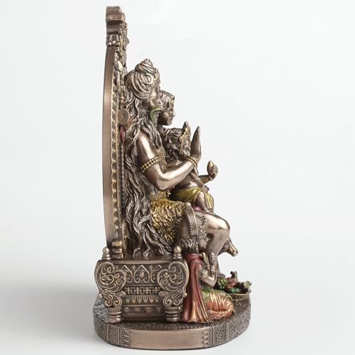 Estatua Lord Shiva con Familia Parvati Ganesha y Kartikeya 7.38 pulg miniatura 3
