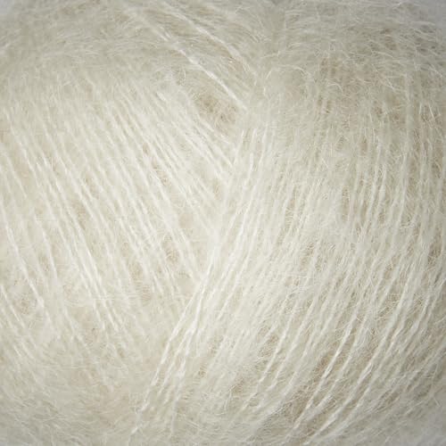 Knitting for Olive Soft Silk Mohair Yarn, Cream, 25g