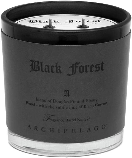 Archipelago Botanicals Black Forest Letter Press Candle, Dark Ebony Wood, Douglas