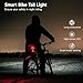 Brake-Sensing Tail Light, Ipx6 Waterproof, USB Rechargeable Led Light with Auto On/Off and Four Modes, Ideal for Cycling Safety