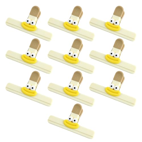 Juego de 10 pinzas de silicona suave para organizar aperitivos, prácticas bolsas con chip, selladores, accesorios de almacenamiento de alimentos