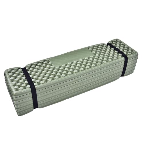 POCREATION Foam Sleeping Mats for Camping,Closed Cell Foam Sleeping Pad Outdoor Foam Camping Mat Folding Beach Tent Sleeping Pad Mattress (Blackish Green)
