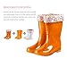 Ozefiad Transparent Fashion Women's Mid-calf Rain Boots, Waterproof Garden Shoes, Non-slip Sole, with Removable Plush Lining, Suitable for All Seasons.