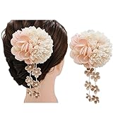 和風 和装 髪飾り レディース 浴衣 飾り 花 タッセル ヘアピン 菊 ヘアクリップ 浴衣 着物 振袖 袴 髪飾り 卒業式 和装 成人式 結婚式 七五三 パーティー 謝恩会 お正月 花火大会 花 ドライフラワー 髪留め ヘアアクセサリー (B-桜色)