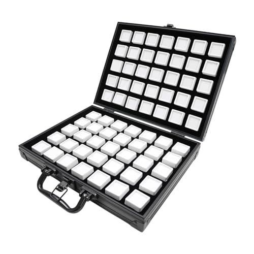 SUONTY Boîte à bijoux avec 70 grilles de 3 cm - Boîte à bijoux - Boîte de rangement pour bijoux et pierres précieuses – vue 6
