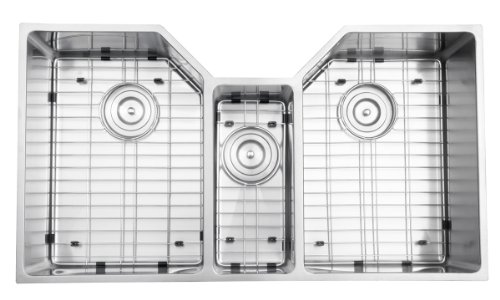 Ruvati 35" Triple Bowl Undermount 16 Gauge Stainless Steel Kitchen Sink - RVH8500 by Ruvati - Image 6