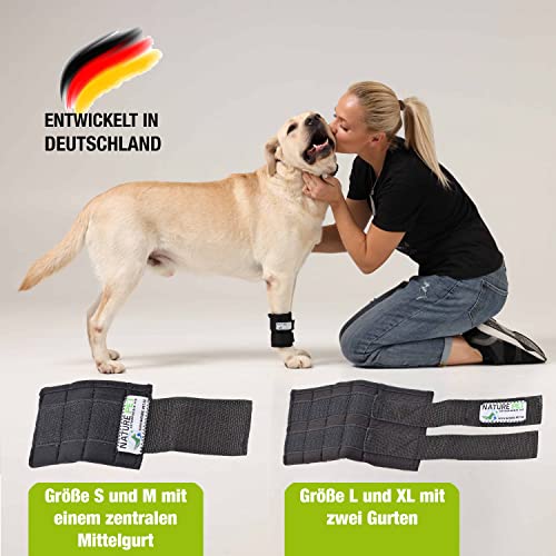Nature Pet Hund Gewichtsmanschette & Therapiebandage – Muskelaufbau, Reha & Physiotherapie für Hunde | Wasserfest, verstellbar & für Unterwasserlaufband geeignet (XL)