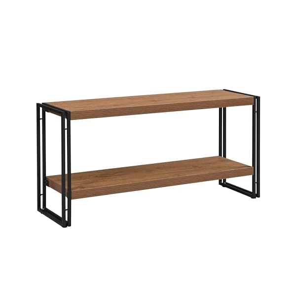 2 shelf bookcase small display book shelf rustic industrial brown  urban country home decor