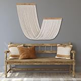 Knots & Beyond Tapiz de pared de macramé grande, arte de pared de fibra