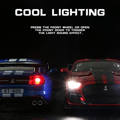 Speed And Ares Mustang 1:32 Scale Alloy Toy Car Diecast Model Decorative,Steering Suspension,Mini Vehicles Toys For Kids,Boyfriend Gift（Red） #TOP6