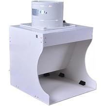 Portable Spray Gun Painting Booth with LED Light and 80W Exhaust Fan Spray Cabinet for Model Painting, DIY Art, Crafts, Nails, Medium Density Fiberboard PVC Sheet