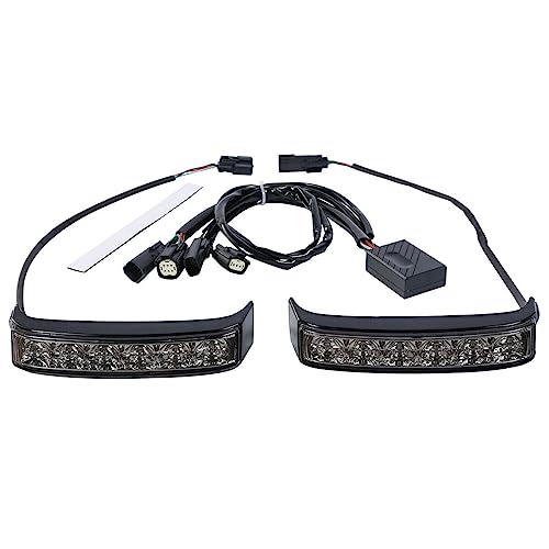 Luces traseras LED para alforjas, compatibles con Harley-Davidson 2014-2022, rojas con lente ahumado, impermeables miniatura 1