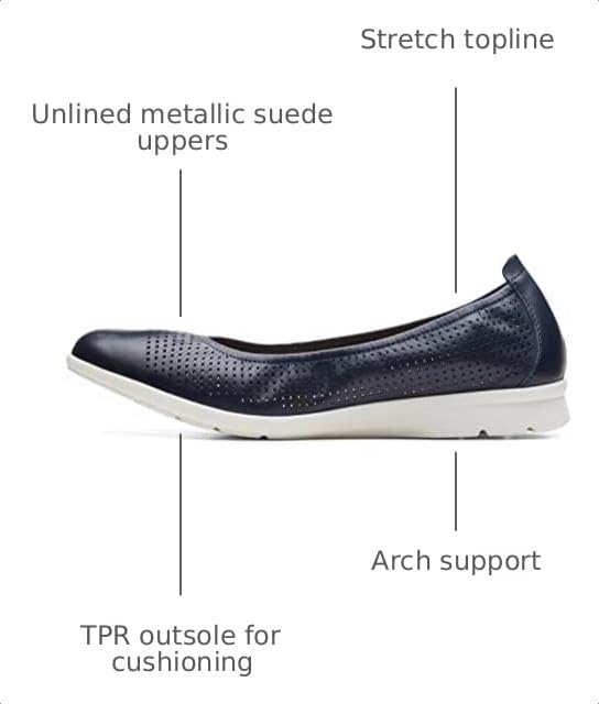 Image of Clarks Womens Jenette EaseBallet Flat