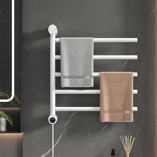 Toallero calefactable de aleación de aluminio blanco resistente al agua para hoteles y spas